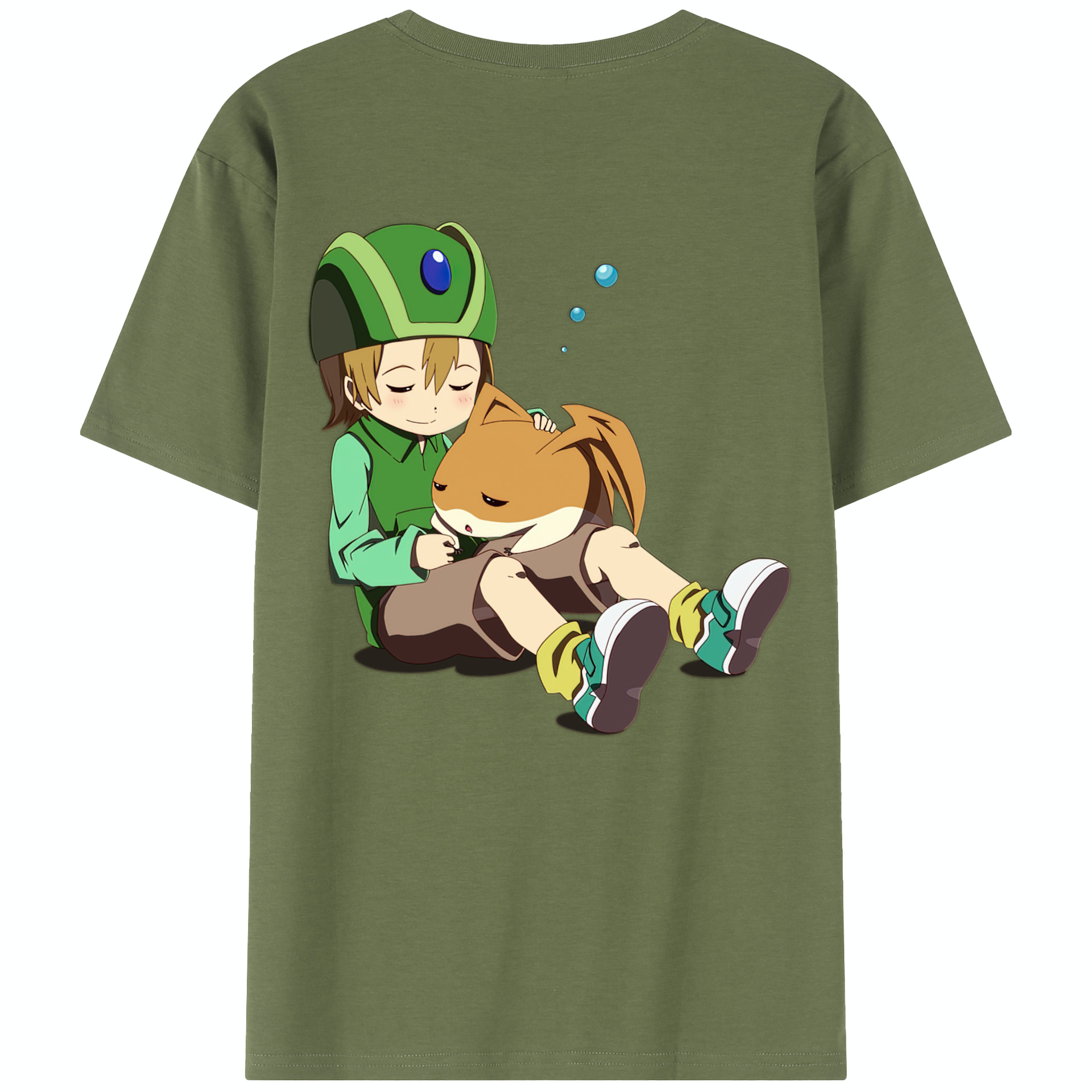 （画像用） Digimon デジタルモンスター/デジモン 綿100％半袖Tシャツ（背面プリント）